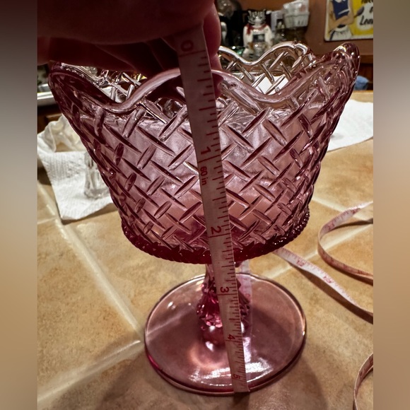 Fenton Vintage Dusty Rose Glass Basket✨ - Picture 11 of 11